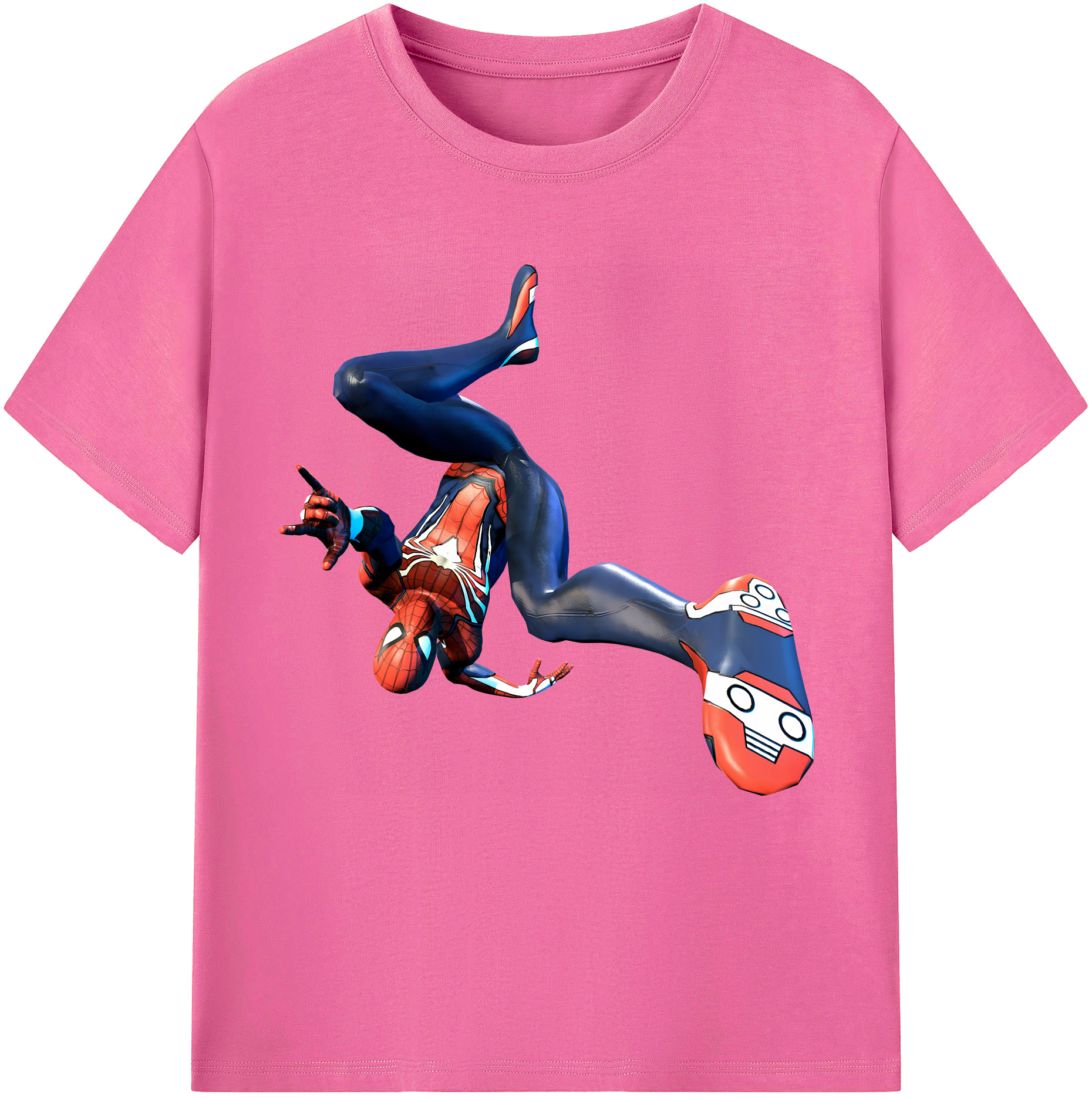 （画像用） Spider Man スパイダーマン レディースカジュアルプリントTシャツ（綿100％）